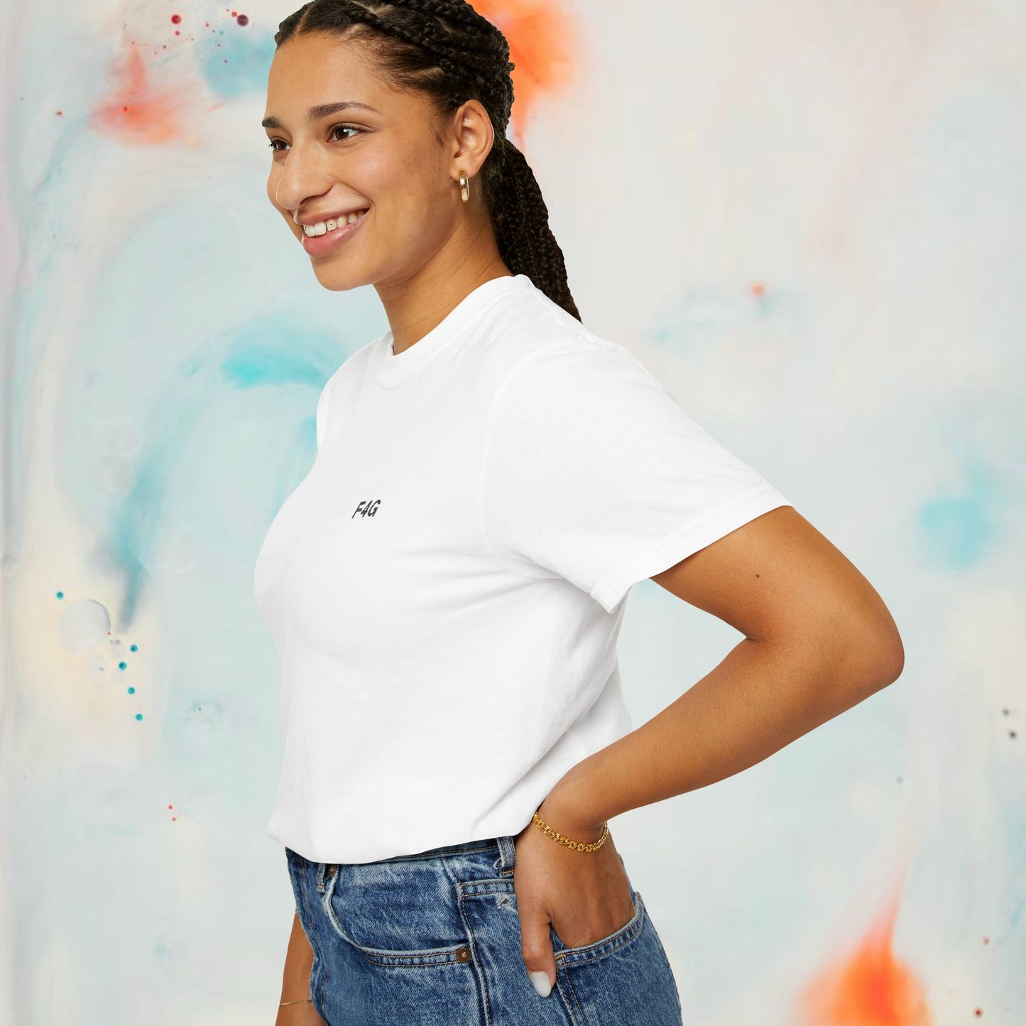 F4G - Casual Unisex Garment-Dyed T-shirt